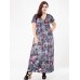 Sexy Floral Women Dress High Waist V-neck Vacation Maxi Dresses Sexy Floral Women Dress High Waist V-neck Vacation Maxi Dresses