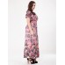 Sexy Floral Women Dress High Waist V-neck Vacation Maxi Dresses Sexy Floral Women Dress High Waist V-neck Vacation Maxi Dresses