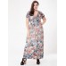 Sexy Floral Women Dress High Waist V-neck Vacation Maxi Dresses Sexy Floral Women Dress High Waist V-neck Vacation Maxi Dresses