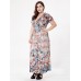 Sexy Floral Women Dress High Waist V-neck Vacation Maxi Dresses Sexy Floral Women Dress High Waist V-neck Vacation Maxi Dresses