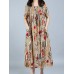 Plus Size Floral Printed Loose Dresses Short Sleeve Ruffled Pockets Casual Dress for Women Plus Size Floral Printed Loose Dresses Short Sleeve Ruffled Pockets Casual Dress for Women