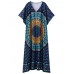 Plus Size Floral Women Vintage Loose Dresses Batwing Sleeve Dress Plus Size Floral Women Vintage Loose Dresses Batwing Sleeve Dress