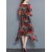 Summer Women Dress Floral Double Fabric Irregular Hem Short Sleeve Dresses Summer Women Dress Floral Double Fabric Irregular Hem Short Sleeve Dresses