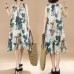 Plus Size Vintage Women Floral Printed Sleeveless Maxi Dresses Plus Size Vintage Women Floral Printed Sleeveless Maxi Dresses