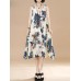 Plus Size Vintage Women Floral Printed Sleeveless Maxi Dresses Plus Size Vintage Women Floral Printed Sleeveless Maxi Dresses
