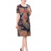 Summer Mother Dress Personalized Floral Printed Chiffon Straight Dress Summer Mother Dress Personalized Floral Printed Chiffon Straight Dress