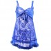Women Floral Lace Sleepwear See Through Mesh Bowknot Braces Nightdress Women Floral Lace Sleepwear See Through Mesh Bowknot Braces Nightdress