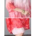 Retro Brand Gradient Dye Print Dress Color Embroidery Half Sleeve Linen Dress Retro Brand Gradient Dye Print Dress Color Embroidery Half Sleeve Linen Dress