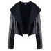 Women Lapel Long Sleeve Zip-Pocket Cool PU Jacket Women Lapel Long Sleeve Zip-Pocket Cool PU Jacket
