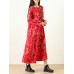Plus Size Vintage Women Floral Printed Maxi Dress Plus Size Vintage Women Floral Printed Maxi Dress