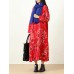Plus Size Vintage Women Floral Printed Maxi Dress Plus Size Vintage Women Floral Printed Maxi Dress
