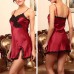 Silky Comfortable Lace-Trim Sexy Sling Embroidery Wave Cut Slip Sleepwear Dress Silky Comfortable Lace-Trim Sexy Sling Embroidery Wave Cut Slip Sleepwear Dress
