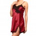 Silky Comfortable Lace-Trim Sexy Sling Embroidery Wave Cut Slip Sleepwear Dress Silky Comfortable Lace-Trim Sexy Sling Embroidery Wave Cut Slip Sleepwear Dress
