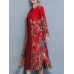 Elegant Women Printed Tassel Folk Style Long Sleeve Coats Elegant Women Printed Tassel Folk Style Long Sleeve Coats