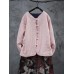 Vintage Women Long Sleeve Solid Color Short Quilted Coat Vintage Women Long Sleeve Solid Color Short Quilted Coat