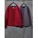 Vintage Women Long Sleeve Solid Color Short Quilted Coat Vintage Women Long Sleeve Solid Color Short Quilted Coat