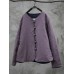 Vintage Women Long Sleeve Solid Color Short Quilted Coat Vintage Women Long Sleeve Solid Color Short Quilted Coat