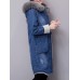 Casual Women Faux Fur Collar Double Pocket Thick Denim Coat Casual Women Faux Fur Collar Double Pocket Thick Denim Coat