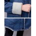 Casual Women Faux Fur Collar Double Pocket Thick Denim Coat Casual Women Faux Fur Collar Double Pocket Thick Denim Coat