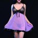 Sexy Sleeveless Lace Bow-knot Transparent Mesh Comfort Nightdress Sexy Sleeveless Lace Bow-knot Transparent Mesh Comfort Nightdress