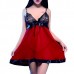 Sexy Sleeveless Lace Bow-knot Transparent Mesh Comfort Nightdress Sexy Sleeveless Lace Bow-knot Transparent Mesh Comfort Nightdress