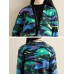 Ethnic Women Thick Long Sleeve Frog Button Printed Coat with Pockets Ethnic Women Thick Long Sleeve Frog Button Printed Coat with Pockets
