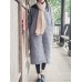 Vintage Women Solid Color Long Sleeve Hooded Cotton Long Coat Vintage Women Solid Color Long Sleeve Hooded Cotton Long Coat