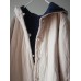 Vintage Women Solid Color Long Sleeve Hooded Cotton Long Coat Vintage Women Solid Color Long Sleeve Hooded Cotton Long Coat