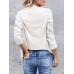Casual Women Solid Color Lapel Irregular Hem Long Sleeve Cardigans Casual Women Solid Color Lapel Irregular Hem Long Sleeve Cardigans