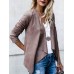 Casual Women Solid Color Lapel Irregular Hem Long Sleeve Cardigans Casual Women Solid Color Lapel Irregular Hem Long Sleeve Cardigans