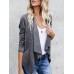 Casual Women Solid Color Lapel Irregular Hem Long Sleeve Cardigans Casual Women Solid Color Lapel Irregular Hem Long Sleeve Cardigans