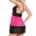 Sexy Lace V Neck Bowknot Backless Sleep Dress Tongs Pajama Suit M-4XL Sexy Lace V Neck Bowknot Backless Sleep Dress Tongs Pajama Suit M-4XL