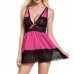 Sexy Lace V Neck Bowknot Backless Sleep Dress Tongs Pajama Suit M-4XL Sexy Lace V Neck Bowknot Backless Sleep Dress Tongs Pajama Suit M-4XL