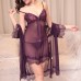 3pcs Sets Sexy Lace Lingerie See Through Babydolls Robes Women Sleepwear 3pcs Sets Sexy Lace Lingerie See Through Babydolls Robes Women Sleepwear