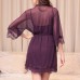 3pcs Sets Sexy Lace Lingerie See Through Babydolls Robes Women Sleepwear 3pcs Sets Sexy Lace Lingerie See Through Babydolls Robes Women Sleepwear