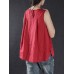 Women Vintage Sleeveless Pure Color Tank Tops Women Vintage Sleeveless Pure Color Tank Tops