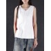 Women Vintage Sleeveless Pure Color Tank Tops Women Vintage Sleeveless Pure Color Tank Tops