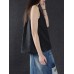 Women Vintage Sleeveless Pure Color Tank Tops Women Vintage Sleeveless Pure Color Tank Tops