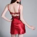 Simulation Silk Sling Sexy Back Women Lingerie Transparent Lace Sleepwear Simulation Silk Sling Sexy Back Women Lingerie Transparent Lace Sleepwear