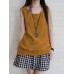 Women Sleeveless Solid Color Loose Vintage Tank Tops Women Sleeveless Solid Color Loose Vintage Tank Tops