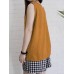 Women Sleeveless Solid Color Loose Vintage Tank Tops Women Sleeveless Solid Color Loose Vintage Tank Tops