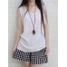 Women Sleeveless Solid Color Loose Vintage Tank Tops Women Sleeveless Solid Color Loose Vintage Tank Tops