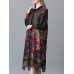 Plus Size Turn-down Collar Ruffle Hem Floral Dresses Plus Size Turn-down Collar Ruffle Hem Floral Dresses