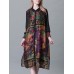 Plus Size Turn-down Collar Ruffle Hem Floral Dresses Plus Size Turn-down Collar Ruffle Hem Floral Dresses