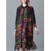 Plus Size Turn-down Collar Ruffle Hem Floral Dresses Plus Size Turn-down Collar Ruffle Hem Floral Dresses