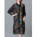 Plus Size Turn-down Collar Ruffle Hem Floral Dresses Plus Size Turn-down Collar Ruffle Hem Floral Dresses