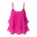 Casual Women Chiffon Sleeveless Irregular Hem Strap Tops Casual Women Chiffon Sleeveless Irregular Hem Strap Tops