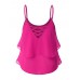 Casual Women Chiffon Sleeveless Irregular Hem Strap Tops Casual Women Chiffon Sleeveless Irregular Hem Strap Tops