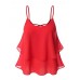 Casual Women Chiffon Sleeveless Irregular Hem Strap Tops Casual Women Chiffon Sleeveless Irregular Hem Strap Tops