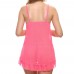 Front Cardigan Sexy Sling Nightdress Floral Lace Lovely Bowknot Sleepwear Front Cardigan Sexy Sling Nightdress Floral Lace Lovely Bowknot Sleepwear